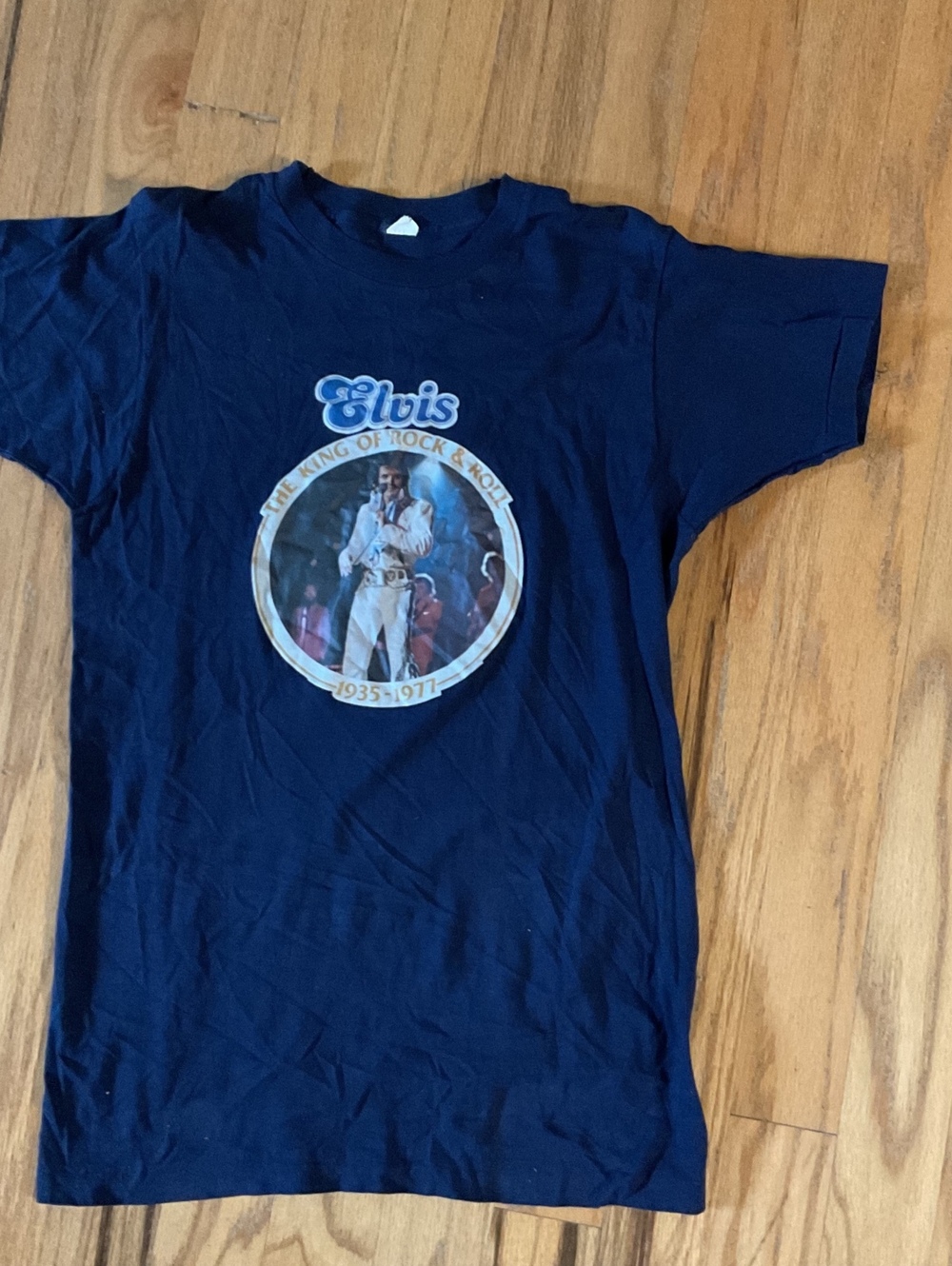 Vintage Elvis Presley T-Shirt The King of Rock & Roll 1935-1977 Single Stitch